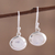 Rainbow moonstone dangle earrings, 'Crystal Mist' - Dangle Earrings with Sterling Silver and Rainbow Moonstone (image 2) thumbail