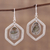 Labradorite dangle earrings, 'Frozen Fire' - 925 Sterling Silver and Labradorite Dangle Earrings (image 2) thumbail