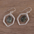 Labradorite dangle earrings, 'Frozen Fire' - 925 Sterling Silver and Labradorite Dangle Earrings (image 2b) thumbail