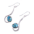 Sterling silver dangle earrings, 'Cool Sabarmati' - Sterling Silver Dangle Earrings with Composite Turquoise