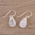 Rainbow moonstone dangle earrings, 'Moonlight Endeavor' - Faceted Rainbow Moonstone and Silver Dangle Earrings (image 2b) thumbail