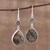Labradorite dangle earrings, 'Frozen Aurora' - 36 Carat Labradorite and Silver Dangle Earrings (image 2) thumbail