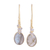 Gold plated labradorite dangle earrings, 'Regal Beauty' - Gold Plated 13 Carat Labradorite Dangle Earrings (image 2d) thumbail