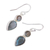 Labradorite dangle earrings, 'Dewdrop Muse' - Faceted Labradorite Gemstone and Silver Dangle Earrings (image 2c) thumbail