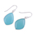 Chalcedony dangle earrings, 'Sky Muse' - Blue Chalcedony Earrings in Sterling Silver Bezels (image 2c) thumbail