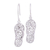 Sterling silver dangle earrings, 'Flip-Flop Time' - Sterling Silver Flip Flop Sandal Earrings from India thumbail