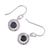 Labradorite dangle earrings, 'Dusky Charm' - Sterling Silver and Labradorite Round Dangle Earrings (image 2c) thumbail