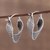 Sterling silver hoop earrings, 'Turn Around' - Unique Sterling Silver Hoop Earrings with Twist Design (image 2) thumbail