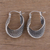 Sterling silver hoop earrings, 'Turn Around' - Unique Sterling Silver Hoop Earrings with Twist Design (image 2c) thumbail
