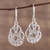Sterling silver dangle earrings, 'Oval Bubbles' - Modern Sterling Silver Earrings with Bubble Shapes