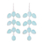 Chalcedony chandelier earrings, 'Leaf Cascade' - Long Aqua Blue Chalcedony Chandelier Earrings thumbail