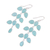Chalcedony chandelier earrings, 'Leaf Cascade' - Long Aqua Blue Chalcedony Chandelier Earrings (image 2c) thumbail