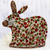 Chain stitched wool tea cozy, 'Hopping Rabbit' - Indian Chain Stitched 100% Wool and Cotton Rabbit Tea Cozy thumbail