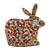 Chain stitched wool tea cozy, 'Hopping Rabbit' - Indian Chain Stitched 100% Wool and Cotton Rabbit Tea Cozy (image 2a) thumbail