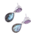 Amethyst and labradorite dangle earrings, 'Lavender Alliance' - 23 Carat Amethyst and Labradorite Dangle Earrings (image 2d) thumbail