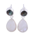Rainbow moonstone and labradorite dangle earrings, 'Misty Alliance' - Rainbow Moonstone and Labradorite 23 Ct Earrings thumbail