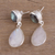 Rainbow moonstone and labradorite dangle earrings, 'Misty Alliance' - Rainbow Moonstone and Labradorite 23 Ct Earrings (image 2b) thumbail