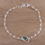 Aventurine and rainbow moonstone pendant bracelet, 'All Eyes on You' - Aventurine and Rainbow Moonstone Silver Link Bracelet (image 2) thumbail