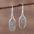 Labradorite dangle earrings, 'Mystical Ways' - Labradorite Cabochon Dangle Earrings from India (image 2) thumbail