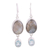Labradorite and blue topaz dangle earrings, 'Misty Muse' - Labradorite and Blue Topaz Dangle Earrings