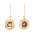 Gold plated smoky quartz dangle earring, 'Smoky Charm' - 18k Gold Plated Smoky Quartz Dangle Earrings thumbail