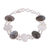 Rainbow moonstone and labradorite link bracelet, 'Moonlight and Mist' - Link Bracelet with Rainbow Moonstone and Labradorite (image 2b) thumbail