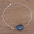 Labradorite and rose quartz pendant bracelet, 'Mist and Mystery' - Sterling Silver Labradorite and Rose Quartz Pendant Bracelet (image 2) thumbail