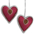 Embroidered ornaments, 'Beaded Hearts' (set of 6) - Six Heart-Shaped Beaded Ornaments from India (image 2b) thumbail