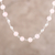 Rose quartz link necklace, 'Elegant Orbs' - Rose Quartz and Sterling Silver Link Necklace from India (image 2) thumbail