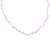 Rose quartz link necklace, 'Elegant Orbs' - Rose Quartz and Sterling Silver Link Necklace from India thumbail