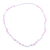 Rose quartz link necklace, 'Elegant Orbs' - Rose Quartz and Sterling Silver Link Necklace from India (image 2c) thumbail