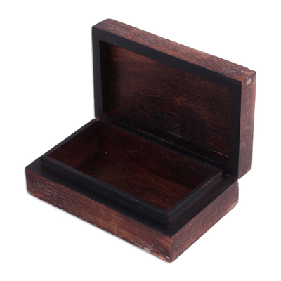 Caja decorativa de madera de mango blanqueado con tapa, caja de joyería  extragrande Serena - Caja decorativa hecha a mano con tapa para uso como