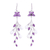 Amethyst and cultured pearl dangle earrings, 'Lilac Branch' - Amethyst and Cultured Pearl Dangle Earrings from India (image 2a) thumbail