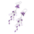 Amethyst and cultured pearl dangle earrings, 'Lilac Branch' - Amethyst and Cultured Pearl Dangle Earrings from India (image 2c) thumbail