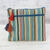 Cotton cosmetic bag, 'Voyage' - Multicolored Striped Hand Woven Cotton Cosmetic Bag thumbail