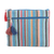 Cotton cosmetic bag, 'Voyage' - Multicolored Striped Hand Woven Cotton Cosmetic Bag (image 2a) thumbail