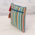 Cotton cosmetic bag, 'Voyage' - Multicolored Striped Hand Woven Cotton Cosmetic Bag (image 2b) thumbail