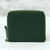 Leather wristlet, 'Woodland Moss' - Green leather Wristlet Wallet Handmade in India (image 2) thumbail