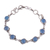 Chalcedony link bracelet, 'Charming Orbs' - Chalcedony and Sterling Silver Link Bracelet from India thumbail