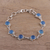 Chalcedony link bracelet, 'Charming Orbs' - Chalcedony and Sterling Silver Link Bracelet from India (image 2b) thumbail
