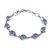 Chalcedony link bracelet, 'Charming Orbs' - Chalcedony and Sterling Silver Link Bracelet from India (image 2c) thumbail