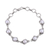 Cultured pearl link bracelet, 'Charming Orbs' - Cultured Pearl and Sterling Silver Link Bracelet from India thumbail