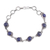 Lapis lazuli link bracelet, 'Charming Orbs' - Lapis Lazuli and Sterling Silver Link Bracelet from India thumbail