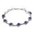 Lapis lazuli link bracelet, 'Charming Orbs' - Lapis Lazuli and Sterling Silver Link Bracelet from India (image 2c) thumbail
