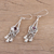 Granat-Kronleuchter-Ohrringe - Kronleuchter-Ohrringe aus Granat und Sterlingsilber aus Indien