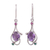 Multi-gemstone dangle earrings, 'Alluring Glisten' - Multi-Gemstone Dangle Earrings from India thumbail
