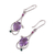 Multi-gemstone dangle earrings, 'Alluring Glisten' - Multi-Gemstone Dangle Earrings from India (image 2c) thumbail