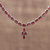 Garnet pendant necklace, 'Extravagance' - 16 Carat Garnet Pendant Necklace with Sterling Silver (image 2) thumbail