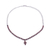 Garnet pendant necklace, 'Extravagance' - 16 Carat Garnet Pendant Necklace with Sterling Silver (image 2c) thumbail