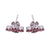 Garnet button earrings, 'Extravagance' - Four Carat Garnet Button Earrings from India (image 2d) thumbail
